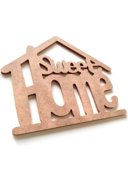 Home Sweet Kapı Duvar Süsü Boyanabilir Ham Mdf fiyatları