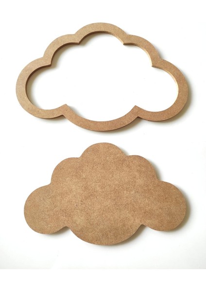 2'li Bulut Seti Ham Mdf Boyanabilir 6 mm 30 cm