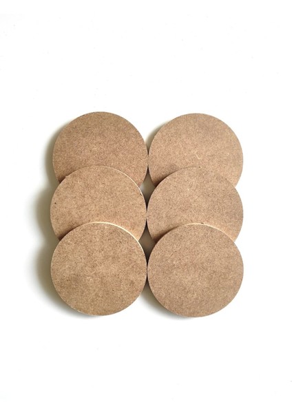6'lı Bardak Altlığı, Boyanabilir Ham Mdf 6 mm Kalınlık fiyatları