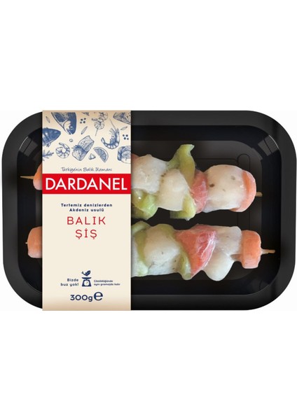 Dondurulmuş Balık Şiş 300 gr