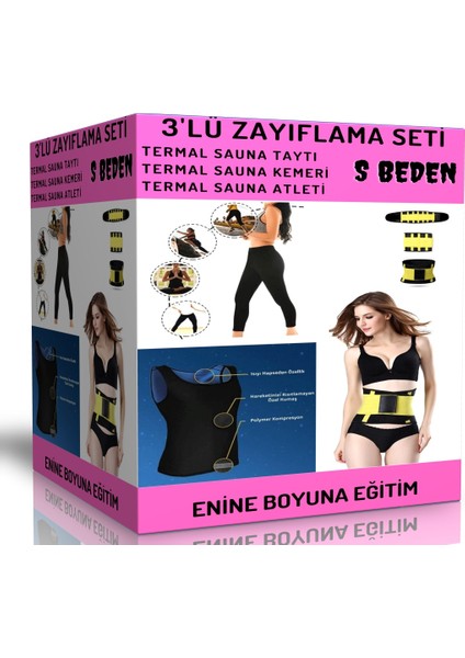 Üçü Bir Arada Zayıflama Seti (S Beden)
