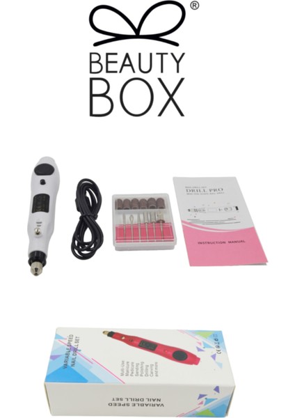 Güçlü Tırnak Törpü Seti Yeni Trend Usb'li Üstün Tasarım Nail Drill Nail Art Beyaz Renk fiyatları