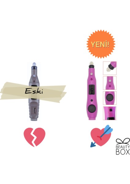 Güçlü Tırnak Törpü Seti Yeni Trend Usb'li Üstün Tasarım Nail Drill Nail Art Beyaz Renk fırsatları