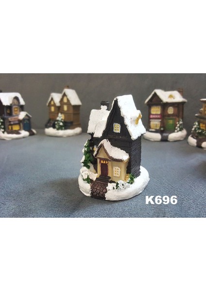 6 Adet 3 Boyutlu Ev Silikon Kalıp K-695 Alçı Kokulu Taş Polyester Sabun Reçine modelleri