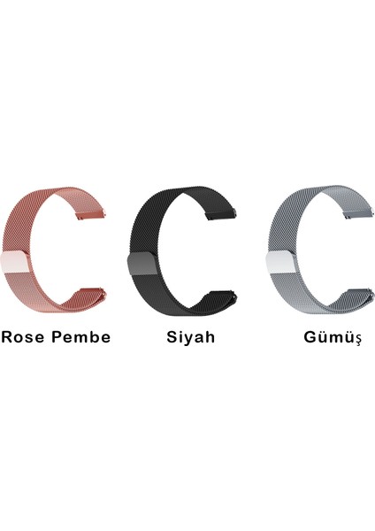 Huawei GT2, Huawei GT2 Pro Uyumlu Loop Metal Hasır Kordon (Rose Pembe) modelleri