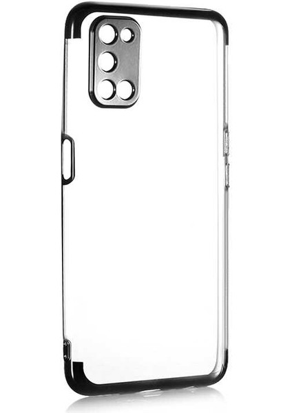 Oppo A52 Kılıf Dört Köşeli Lazer Silikon Kapak