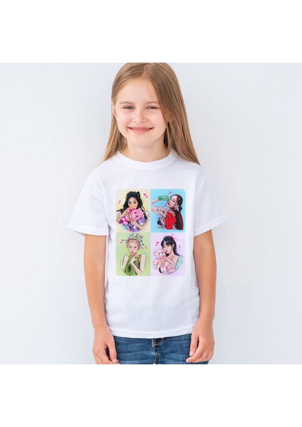 Blackpink Baskılı Unisex Çocuk Tişört T-Shirt Mr-12