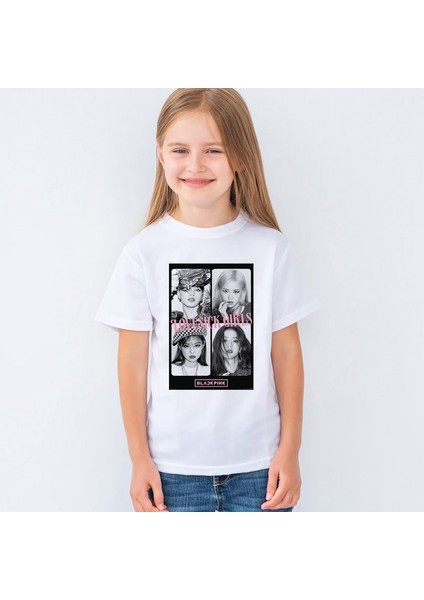 Blackpink Baskılı Unisex Çocuk Tişört T-Shirt Mr-14