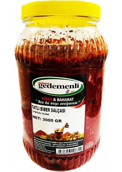 Ev Tipi Tatlı Biber Salçası 3 kg