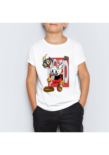 Cuphead Çocuk Tişört T-Shirt Mr-04