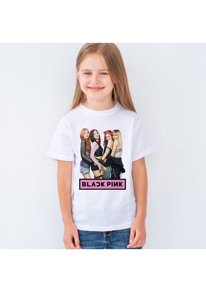 Blackpink Baskılı Unisex Çocuk Tişört T-Shirt Mr-09