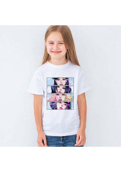 Blackpink Baskılı Unisex Çocuk Tişört T-Shirt Mr-11