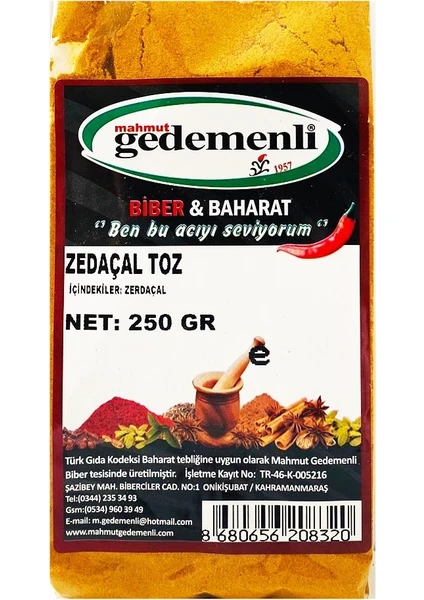 Zerdeçal Toz 250 gr