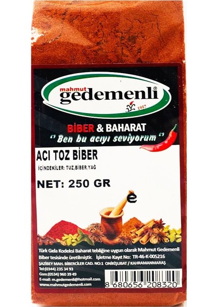 Acı Toz Biber 250 gr