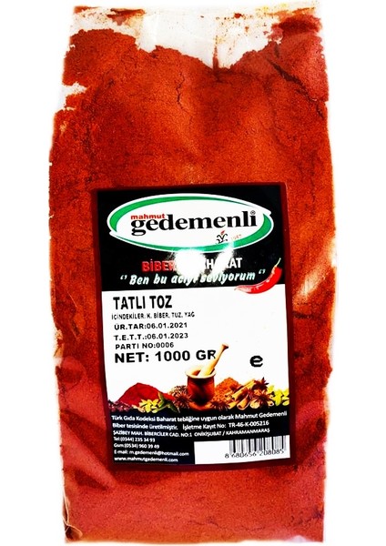 Tatlı Toz Biber 1 kg