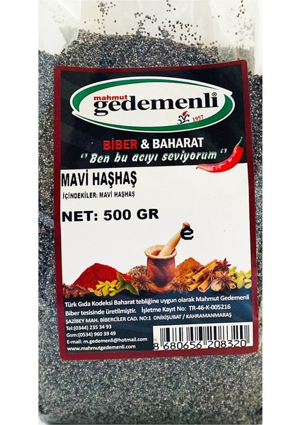 Mavi Haşhaş 500 gr