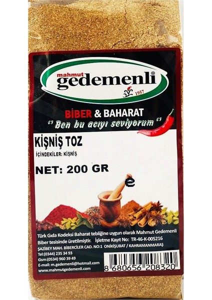 Kişniş Toz 200 gr