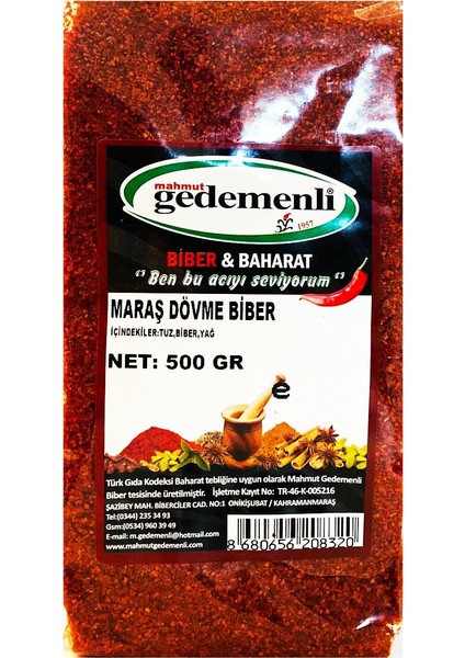 Maraş Dövme Biber 500 gr
