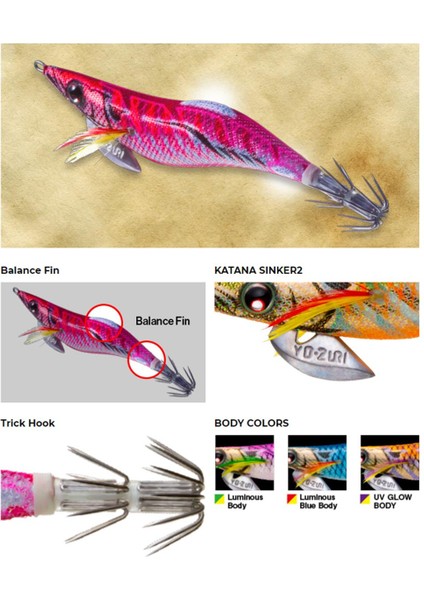 Aurie-Q Finace Squid Jig 12 cm 15 gr Kalamar Zokası fiyatları