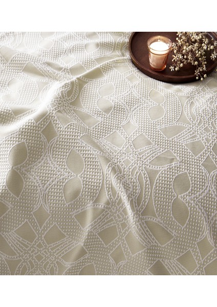 Salice Bej Çift Kişilik Jakar Pike Takımı fiyatları