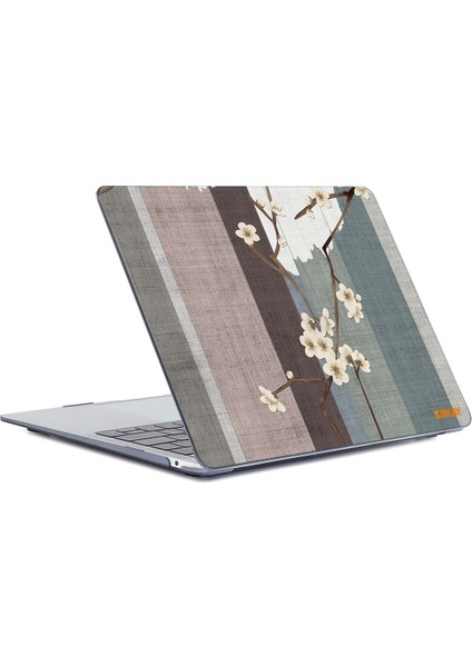 Macbook Air 13.3 Inç A1932 Için Enkay Vintage Desen Kılıf Erik Çiçeği (Yurt Dışından)