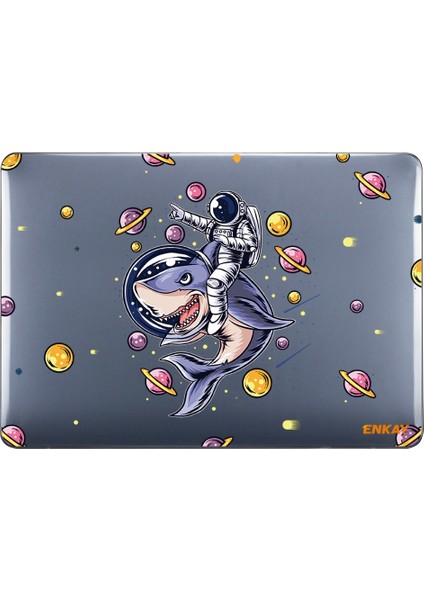 MacBook Pro 16 Inç A2141 Için Enkay Yıldız Kristal Kılıf Köpekbalığı Astronot (Yurt Dışından)