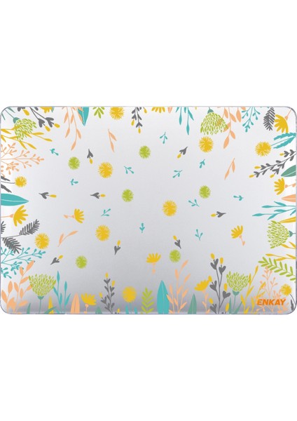 Macbook Pro 16 Inç A2141 Için Enkay Çiçek Kristal Kılıf Sarı (Yurt Dışından)