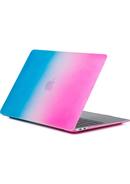 Macbook Pro 14.2 Inç A2442 2021 Için Laptop Gökkuşağı Kılıfı Pembe - Mavi (Yurt Dışından)