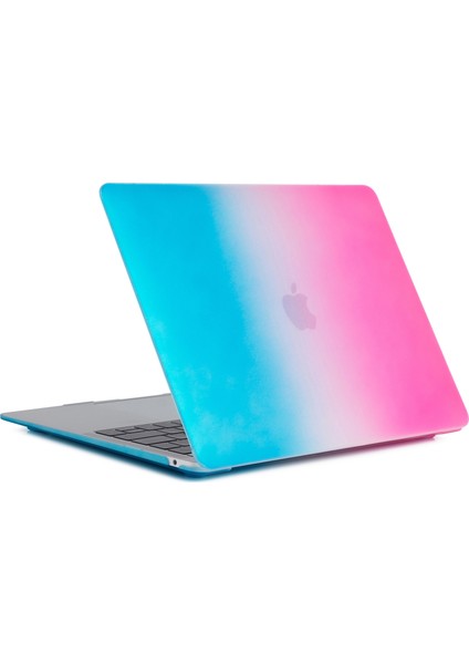 Macbook Pro 14.2 Inç A2442 2021 Için Laptop Gökkuşağı Kılıfı Pembe - Mavi (Yurt Dışından)