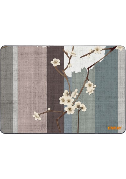 MacBook Pro 16 Inç A2141 Için Enkay Vintage Desen Kılıf Erik Çiçeği (Yurt Dışından)