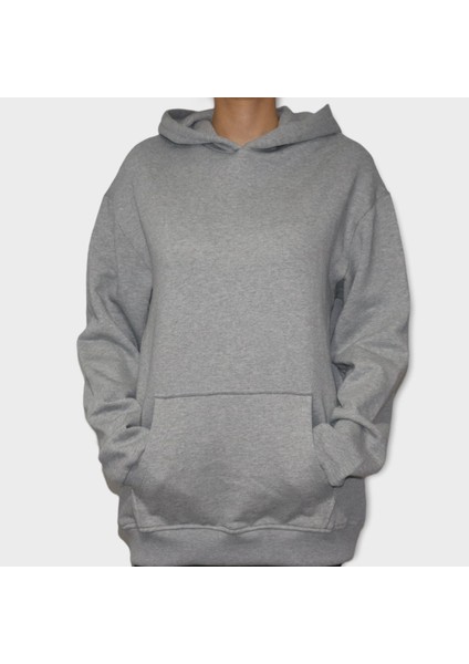 Sweatshirt Kapuşonlu Pamuklu Oversize