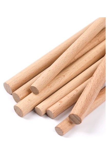 20MM (2cm) 5 Adet 50CM Yuvarlak Ahşap Çubuk, Makrome Çıta Sopa