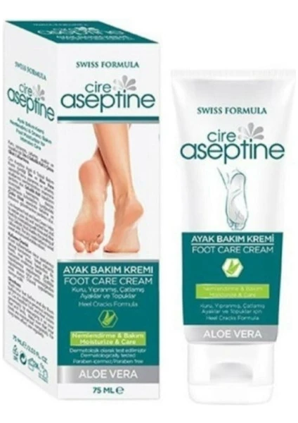 Cire Aseptine Ayak Bakım Kremi Aloe Vera 75ML Tüp