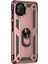 Samsung Galaxy M22 Kılıf Military Ring Holder Rose Gold 2
