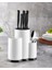 Beyaz Lüx Tezgah Üstü Bölmeli Kaşık Bıçak Standı - Çok Amaçlı Organizer (Multifunctional Organizer) 2