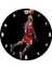 Cakatablo Michael Jordan 3 Numaralı Forma Smaç Görseli Duvar Saati (Çap 30X30 Cm) 1