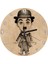 Cakatablo Charlie Chaplin Sb Karikatürize Duvar Saati (Çap 30X30 Cm) 1