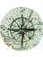 Cakatablo Nostaljik Pusula ve Harita Duvar Saati (Çap 30X30 Cm) 1