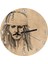 Cakatablo Kaptan Jack Sparrow Karakalem Portre Duvar Saati (Çap 30X30 Cm) 1