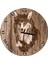 Cakatablo Kızılderili Figürlü Kurt Ahşap Zeminde Duvar Saati (Çap 30X30 Cm) 1