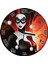 Cakatablo Harley Quinn Maskeli Duvar Saati (Çap 30X30 Cm) 1