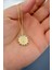 925 Ayar Gümüş Gold Rodyum Kaplama Lale Kristal Kesim Güneş Plaka Kolye 2