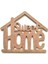 Home Sweet Kapı Duvar Süsü Boyanabilir Ham Mdf 1