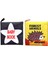 2 Kitap Tox Ingilizce Siyah-Beyaz Bebek ve Orman Hayvanları Kumaş Sessiz Kitap E136 E127 - Bez Kitap , Eğitici Oyuncak , Yumuşak ve Hışırtılı 1