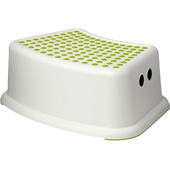 IKEA Çocuk Tabure 37X13 cm  ,tuvalet Basamağı,oturak Yeşil-Beyaz Kaydırmaz Taban Tabure