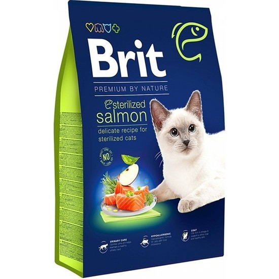 Brit Care Premium By Nature Sterilised Somonlu Kısırlaştırılmış Yetişkin Kedi Maması 8 kg