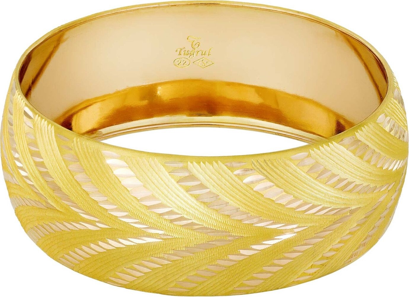 T51 Tuğrul Altın 26 Gr(Gram) 25 mm 22 Ayar Işçiliksiz Bilezik TBC0025-26