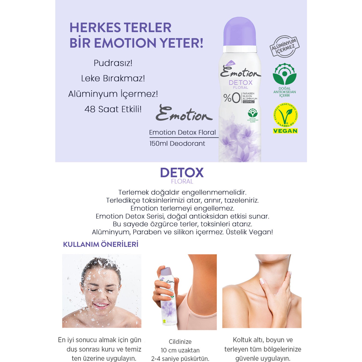 Emotion Detox Floral Deodorant 2X150ML Fiyatı Taksit Seçenekleri