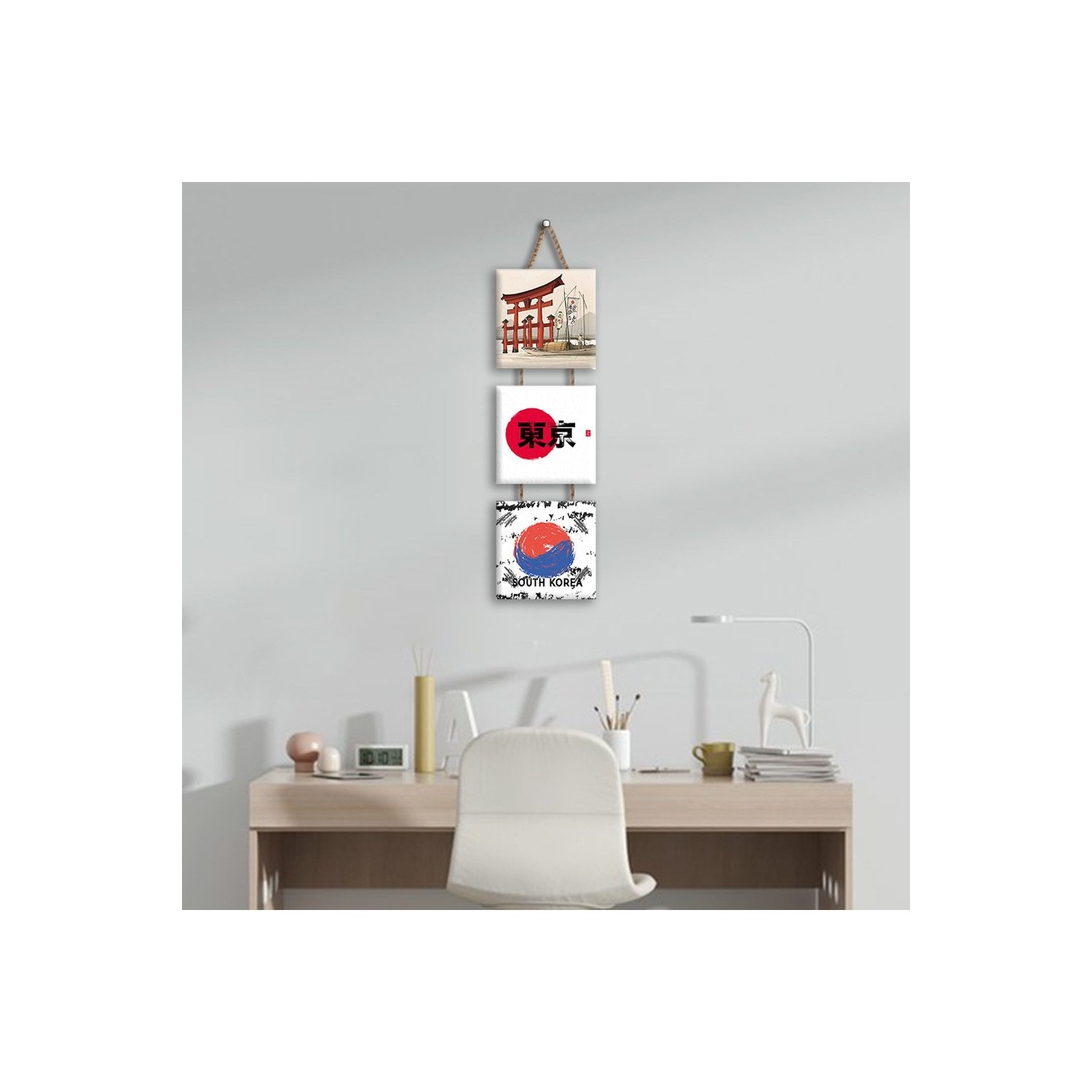 Hero Tasarım Güney Kore 3 Parça Ipli Mdf TABLOTLH1142 Fiyatı