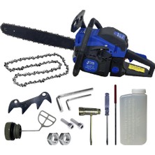 Jetta Power Tools 52 cc 2.9 Hp 8000 Rpm Motorlu Benzinli Ağaç Odun Dal Kesme Makinesi Testere Mavi Siyah